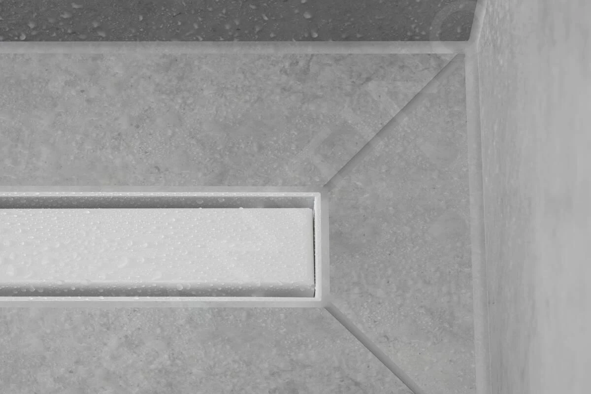 Hansgrohe RainDrain Match - Douchegoot Met Rvs Rooster 700, In Hoogte Verstelbaar Frame, Mat Wit 56037700 - Afbeelding 4