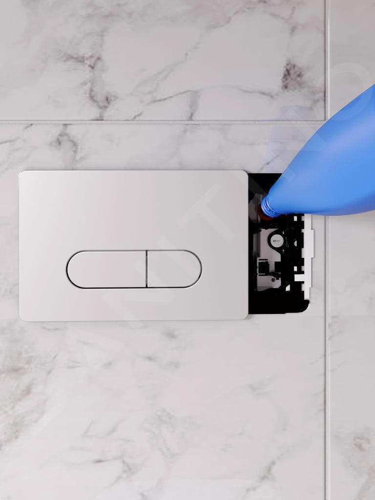 Ideal Standard ProSys - Toiletset- Inbouwreservoir, Closet, WC-zitting Bau Ceramic, Oleas M2 Bedieningsplaat, Rimless, SoftClose, Chroom ProSys120M SP63 - Afbeelding 8