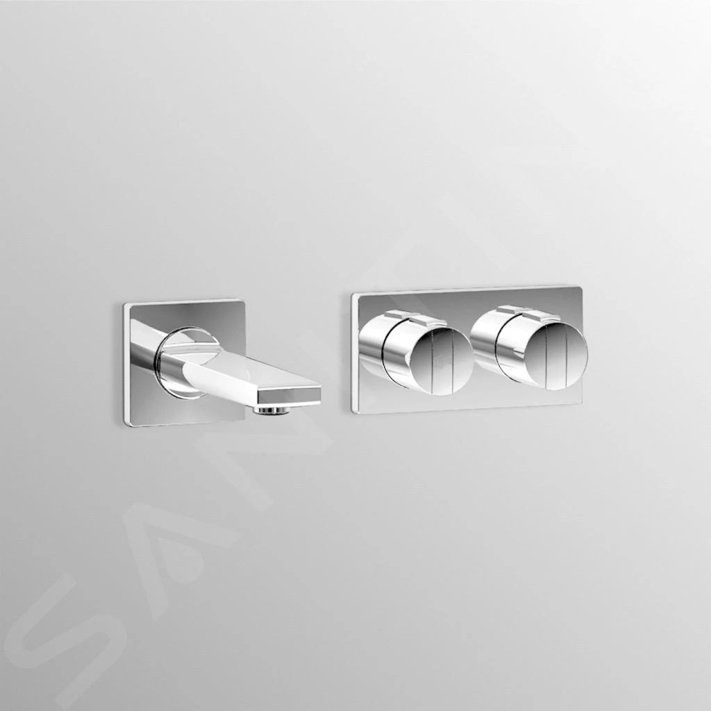 Ideal Standard Archimodule - Afdekrozet 2-gats 83 X 166 Mm, Chroom A1505AA - Afbeelding 4