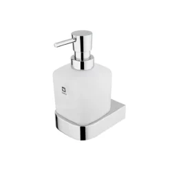 Nimco Nikau - Zeepdispenser Met Houder, 250 Ml, Mat Glas/chroom NK 30031C-26