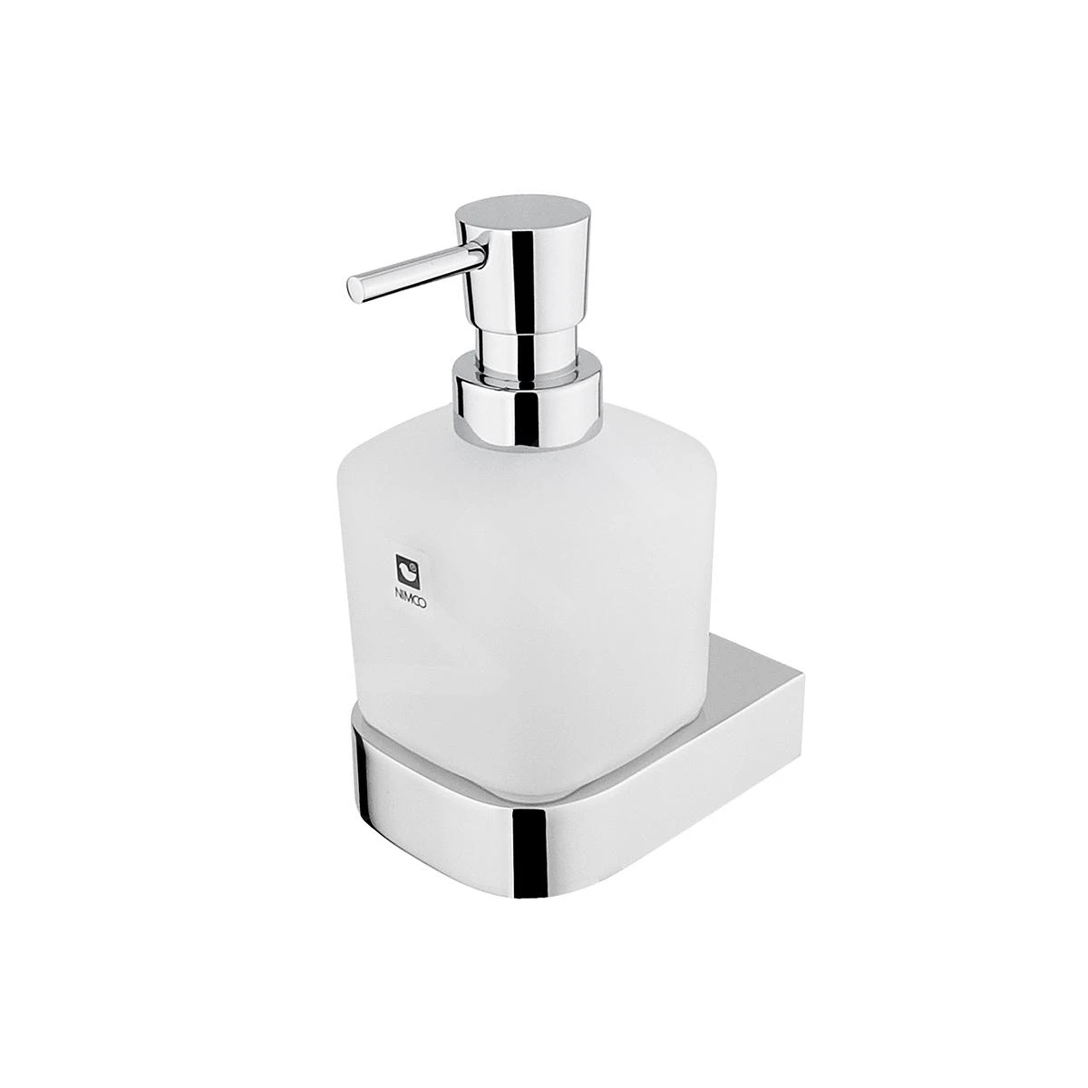 Nimco Nikau - Zeepdispenser Met Houder, 250 Ml, Mat Glas/chroom NK 30031C-26
