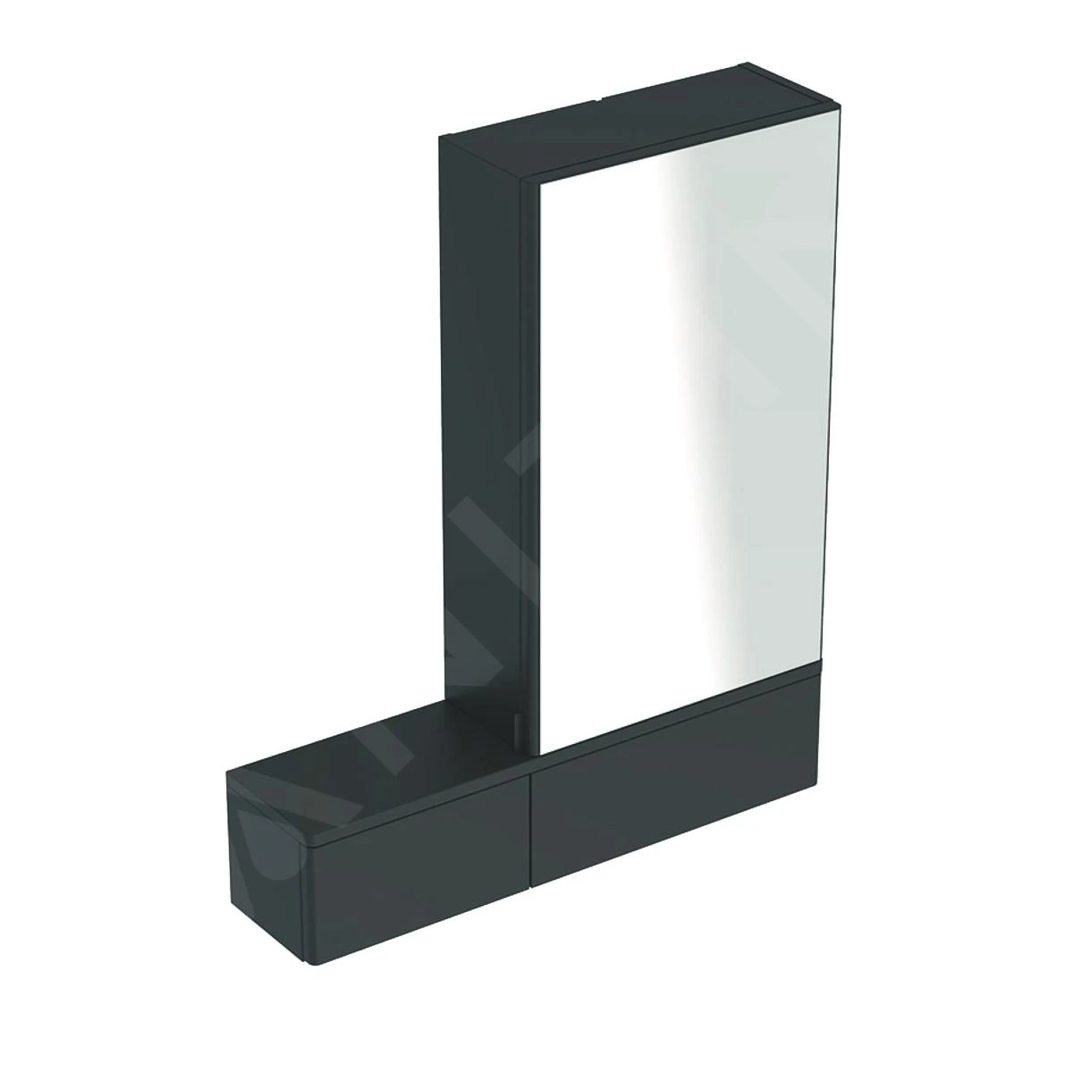Geberit Selnova Square - Spiegelkast 850x708x176 Mm, 3 Deuren, Mat Lava 501.390.JK.1