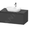 Duravit Ketho.2 - Wastafelonderkast Met Uitsparing 459x1000x550 Mm, 1 Lade, Grafiet Mat K24886049490000