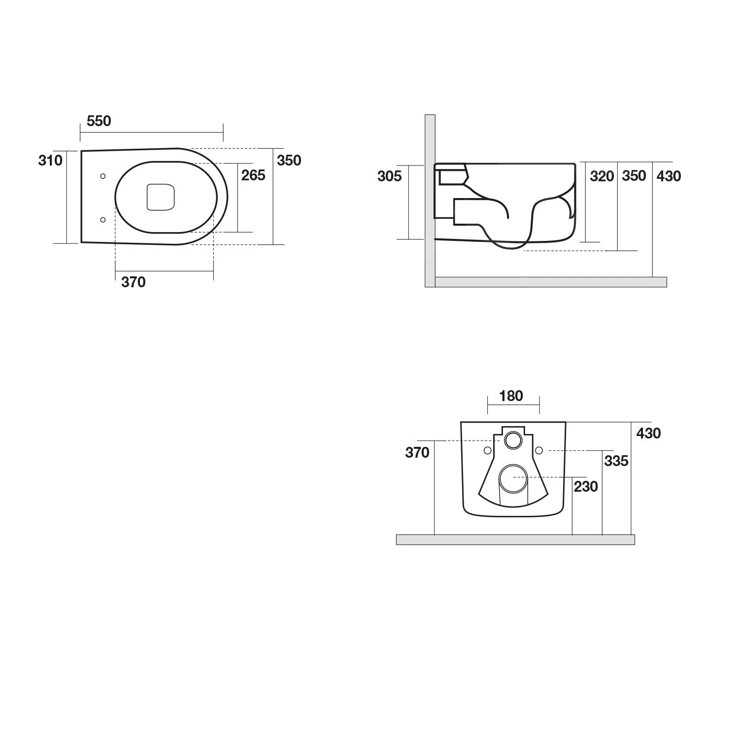 Sapho Kerasan Nolita - Wandcloset, Rimless, Wit 531401 - Afbeelding 2