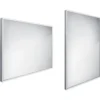 Nimco Spiegels - Spiegel Met LED Verlichting, 900x700 Mm, Vierkant, Aluminium ZP 13019