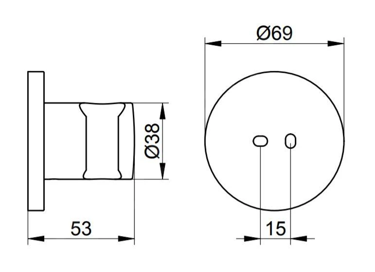 Keuco Edition 400 - Wanddouchehouder, Geborsteld Zwart Chroom 51591130000 - Afbeelding 2