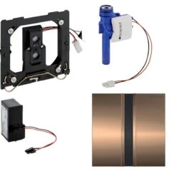 Geberit Spoelsystemen - Urinoirstuursysteem Met Elektronische Spoelactivering, Netvoeding, Bedieningsplaat Type 50, Roodgoud 116.026.QB.1