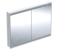 Geberit ONE - Spiegelkast Met LED-verlichting, 1200x900x150 Mm, 2 Deuren, Inbouw, Wit 505.805.00.2