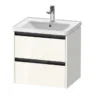 Duravit Ketho.2 - Wastafelkast 549x584x455 Mm, 2 Laden, Glanzend Wit K25281022220000
