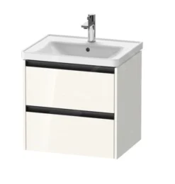 Duravit Ketho.2 - Wastafelkast 549x584x455 Mm, 2 Laden, Glanzend Wit K25281022220000