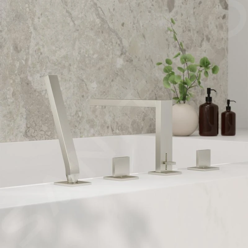 Steinberg 160 - Badrandkraan, 4-gats Installatie, Geborsteld Nikkel 160 2402 BN - Afbeelding 5