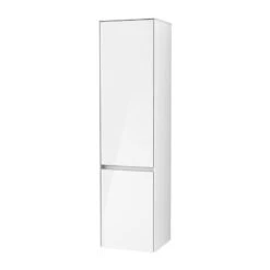 Villeroy & Boch Collaro - Hoge Badkamerkast, 404x1538x349 Mm, 2 Deuren, Scharnieren Links, Glossy White C03300DH