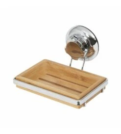 Compactor Bestlock - Zeephouder Met Zuignap, Bamboe/chroom RAN5806