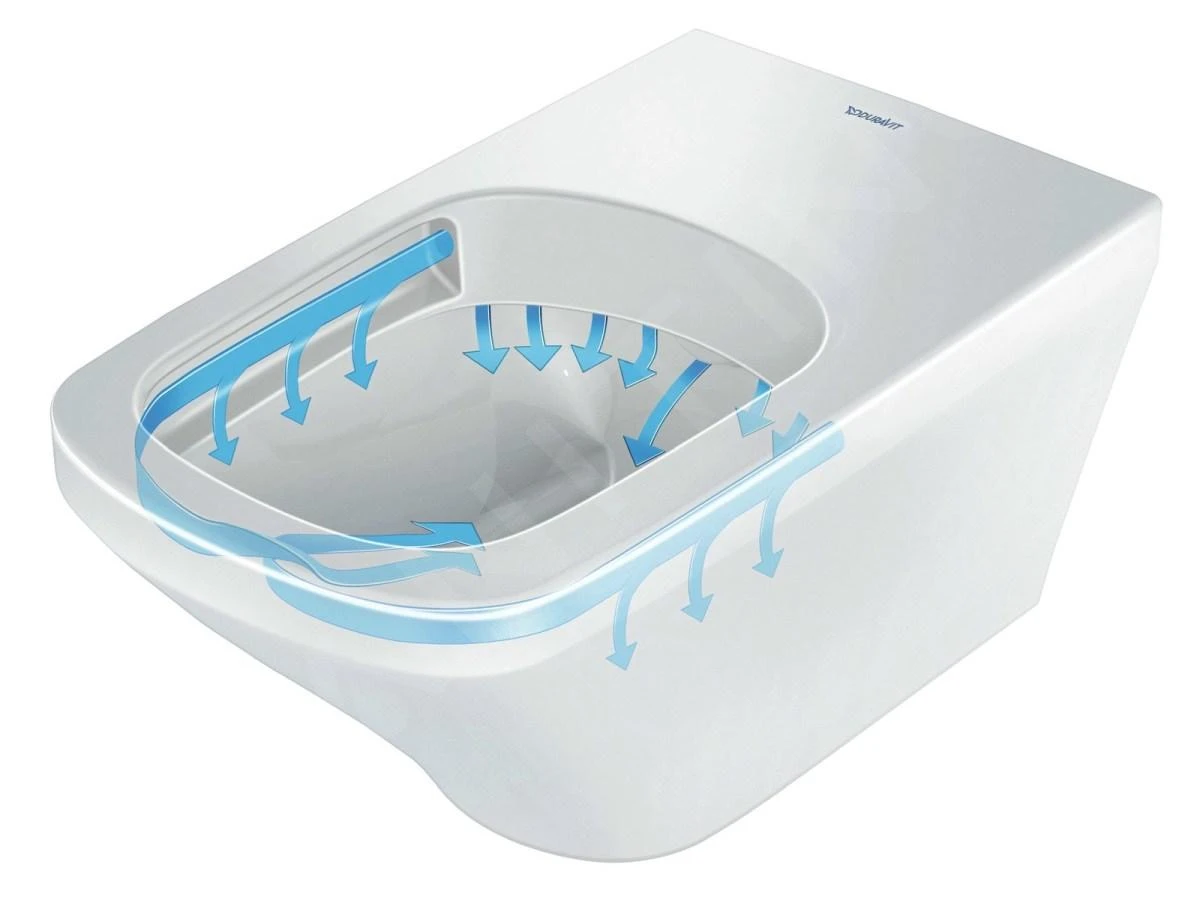 Duravit Viu - Urinoir, Verdekte Toevoer, Rimless, Met WonderGliss, Wit 28163000071 - Afbeelding 4