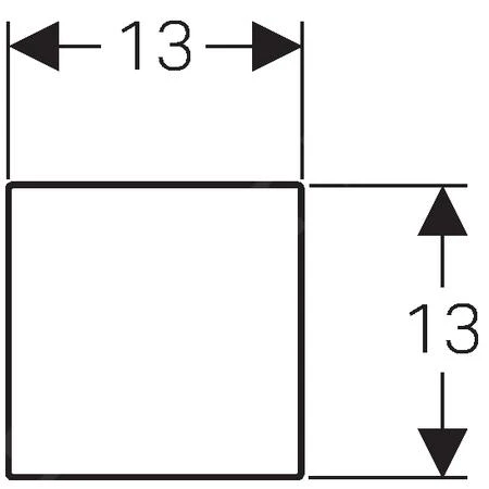 Geberit Toebehoren - Afdekplaat Voor Urinoirstuursysteem, Rvs 116.069.FW.1 - Afbeelding 2