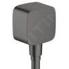 Hansgrohe Fixfit - Wandaansluitbocht Met Terugslagklep, Geborsteld Zwart Chroom 26457340