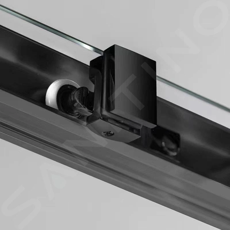 Gelco Sigma - Douchehoek 80x80 Cm, R550, Mat Zwart/helder Glas GS5580B - Afbeelding 3