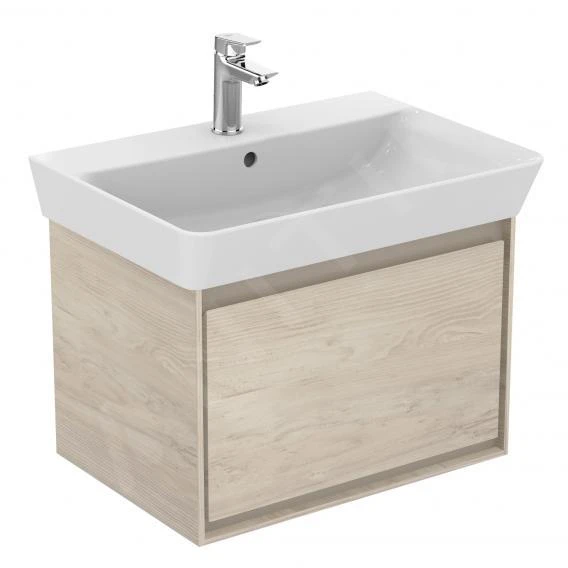 Ideal Standard Connect Air - Wastafelonderkast Cube 650 Mm, 580x409x400 Mm, Decor Licht Hout/lichtbruin Mat E0847UK