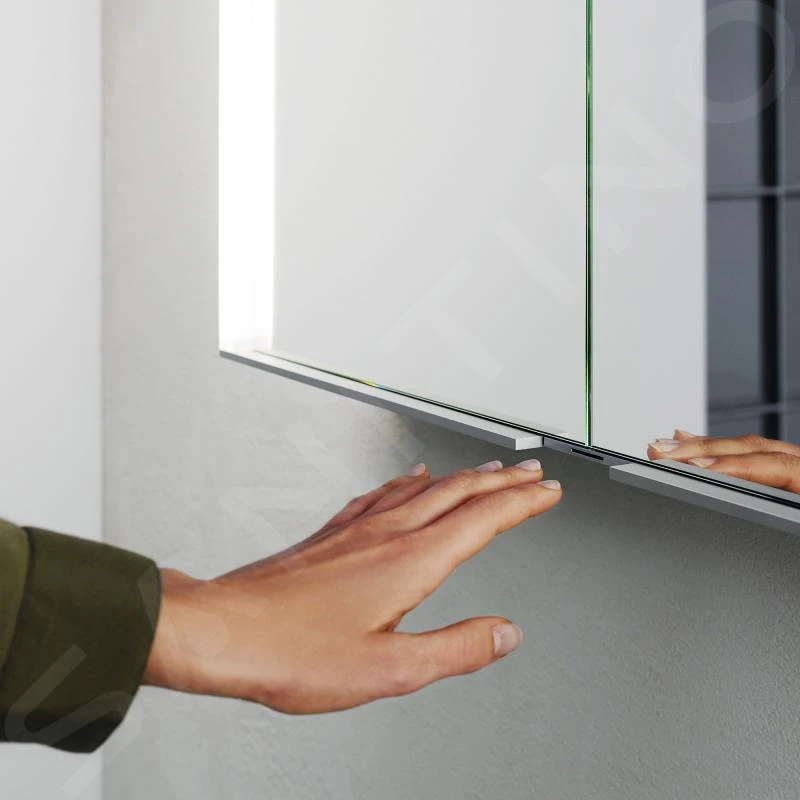 Keuco Royal Match - Spiegelkast Met LED-verlichting, Inbouw, 1000x700x149 Mm, Zilver Geanodiseerd 12813171311 - Afbeelding 3