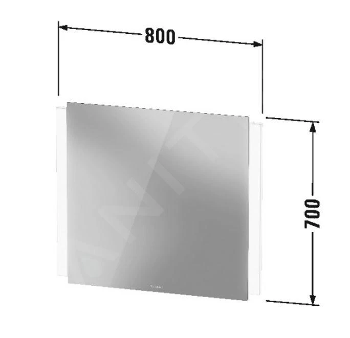 Duravit Ketho.2 - Spiegel Met LED-verlichting, 700x800x33 Mm K27072000000000 - Afbeelding 2