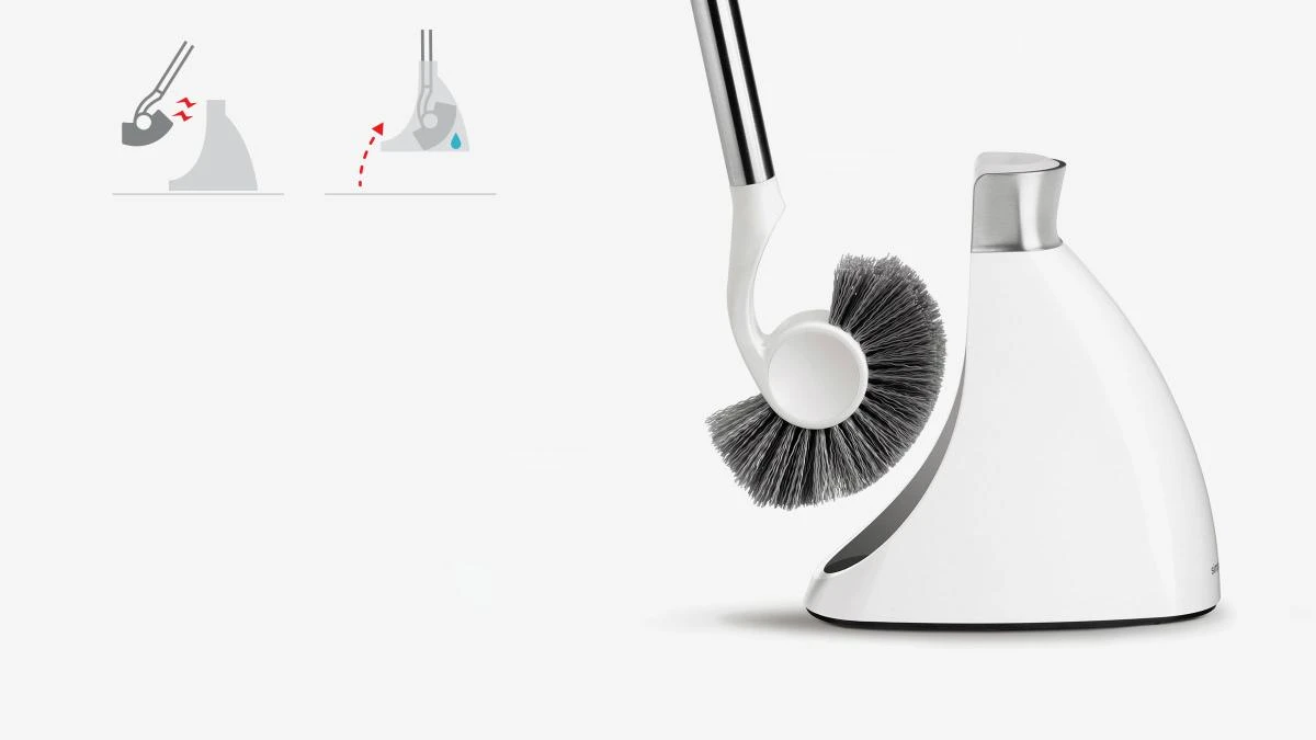 Simplehuman Badkamer Accessoires - Toiletborstel, Wit BT1083 - Afbeelding 5