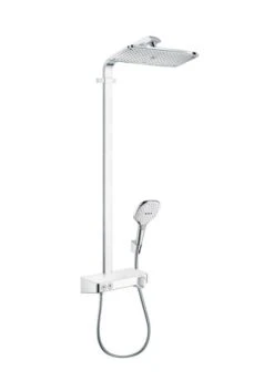 Hansgrohe Raindance Select E - Showerpipe 360 Doucheset Met ShowerTablet Select 300 Thermostaat, Wit/chroom 27288400