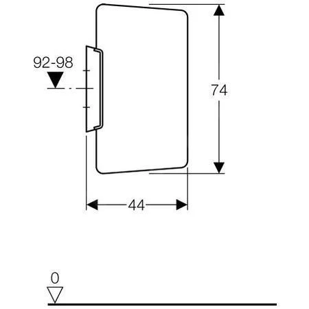Geberit Toebehoren - Urinoir Scheidingswand, Kunststof, Basic, Wit 115.201.11.1 - Afbeelding 2