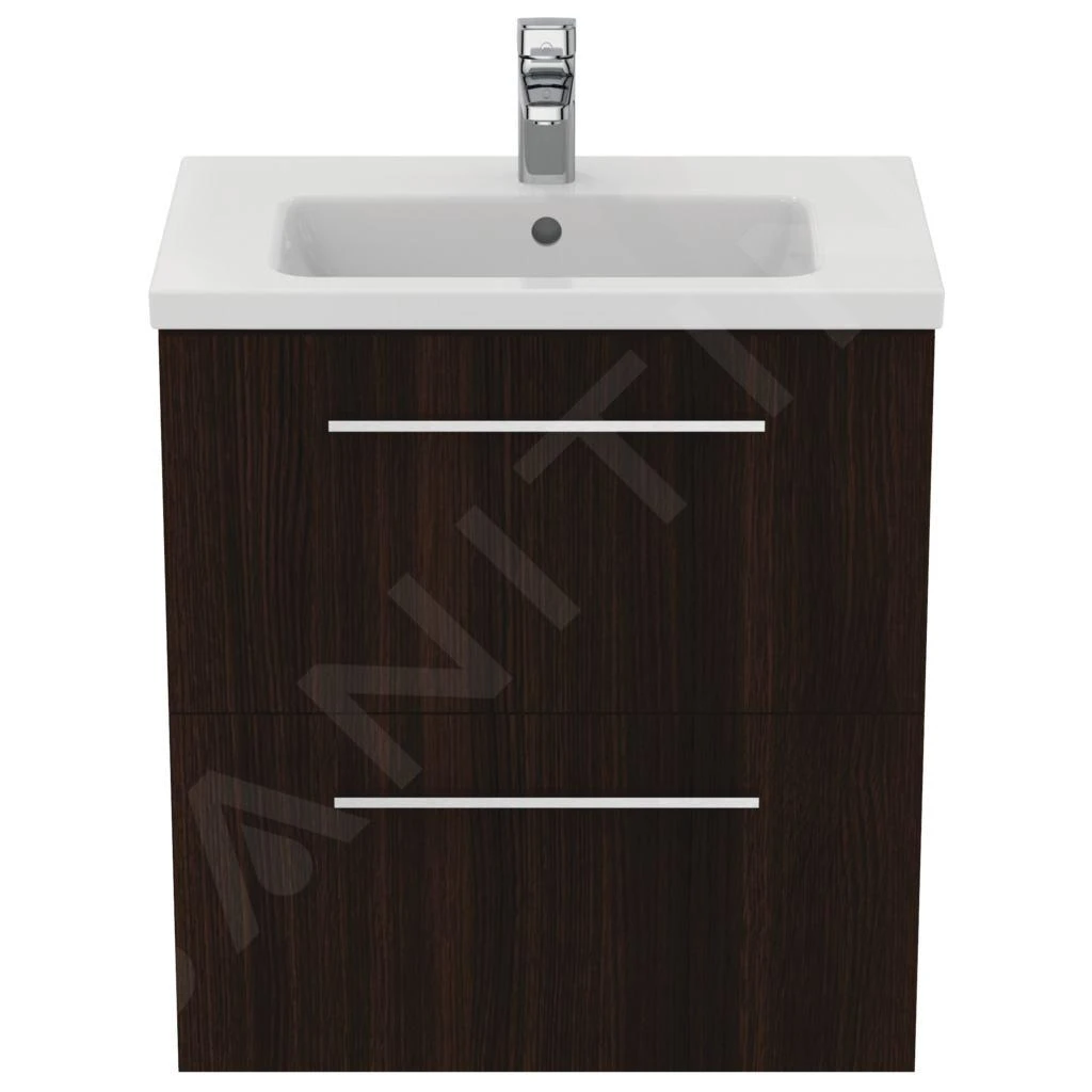 Ideal Standard I.Life S - Wastafelonderkast, 600x375x630 Mm, 2 Laden, Coffee Eiken T5293NW - Afbeelding 4