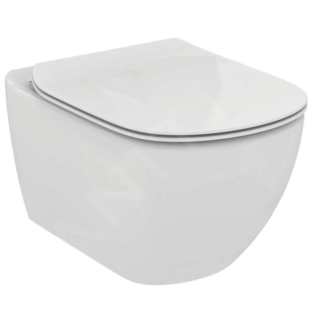 Geberit Duofix - Inbouwreservoir Voor Hangend Toilet Met SIGMA50 Bedieningsknop, Alpine Wit + Ideal Standard Tesi - Hangend Toilet En Wc-bril 111.300.00.5 NF8 - Afbeelding 4