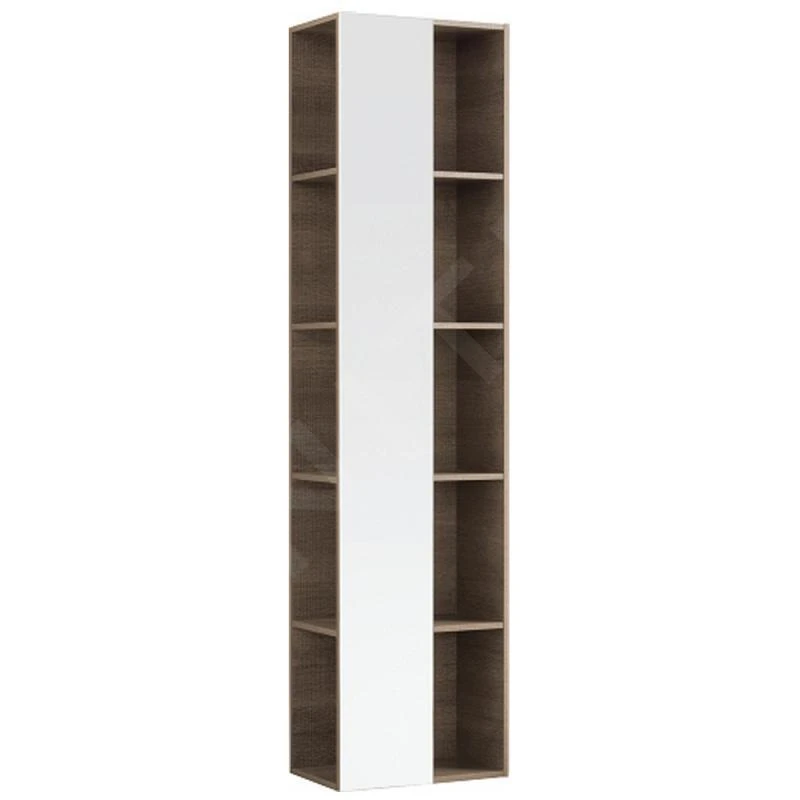 Geberit Citterio - Hoge Open Kast Met Spiegel 1600x400 Mm, Eik Grijsbruin 500.569.JJ.1