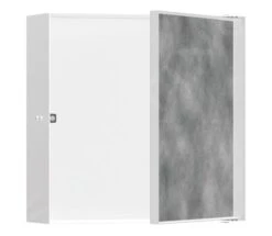 Hansgrohe XtraStoris Rock - Inbouwnis, Met Deur, 300x300x100 Mm, Mat Wit 56085700