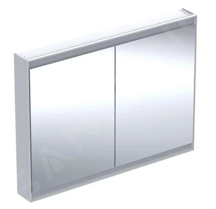 Geberit ONE - Spiegelkast Met LED-verlichting, 1200x900x150 Mm, 2 Deuren, Aluminium 505.815.00.1