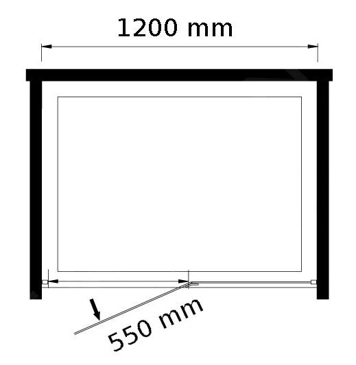 Lansanit LitLUX Brix - Pendel Douchedeur 1200 Mm, Rechts, Glanzend Aluminium/helder Glas H2Y-12R - Afbeelding 2