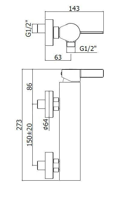 Paffoni Rock - Doucheset Met Kraan, Chroom RO168DCR - Afbeelding 2