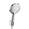 Hansgrohe Raindance Select E - Set Douchekop 120, 3 Straalsoorten, Houder En Slang, Chroom 26701000