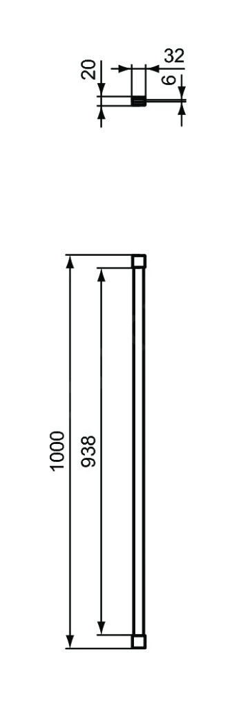 Ideal Standard Connect 2 - Bevestigingsarm, Chroom K9382VA - Afbeelding 2