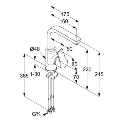 Kludi Zenta SL - Badkraan, Chroom 480280565 - Afbeelding 2
