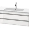 Duravit Ketho - Wastafelonderkast 480x1200x475 Mm, 2 Lades, Glanzend Wit KT643102222