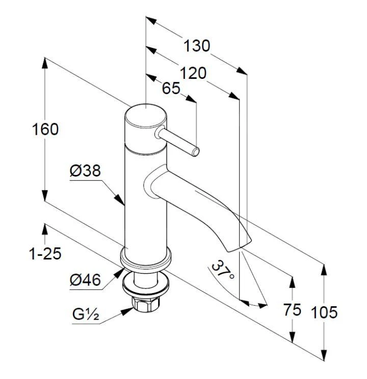 Kludi Bozz - Toiletkraan, Chroom 381180576 - Afbeelding 2