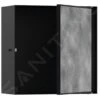 Hansgrohe XtraStoris Rock - Inbouwnis, Met Deur, 300x300x140 Mm, Mat Zwart 56091670