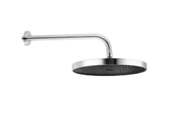 Kielle Aura - Hoofddouche 260, 1 Straalsoort, Douchearm 350 Mm, Chroom/zwart 20102SE0