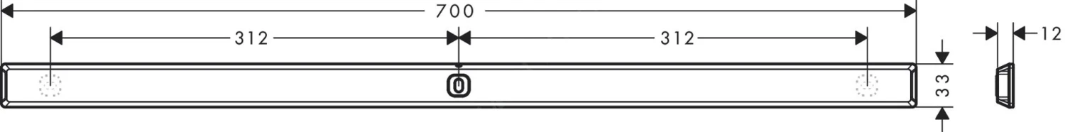 Hansgrohe WallStoris - Wandstang 700 Mm, Mat Zwart 27904670 - Afbeelding 2