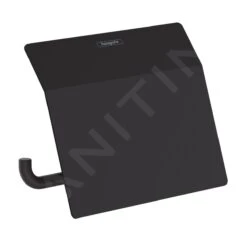 Hansgrohe AddStoris - Toiletrolhouder Met Deksel, Mat Zwart 41753670