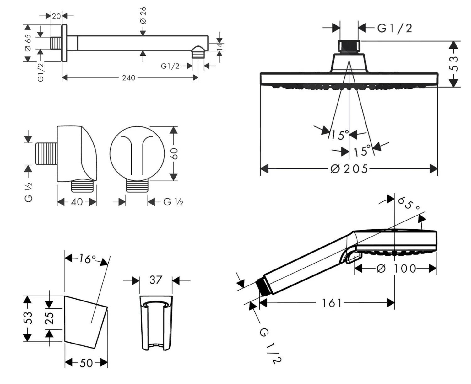 Hansgrohe Vernis Blend - Doucheset 200 Met Inbouwkraan, Chroom 27911000 - Afbeelding 3