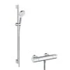 Hansgrohe Crometta - Doucheset Vario Met Thermostaat Ecostat 1001 CL, 2 Straalsoorten, Wit/chroom 27813400