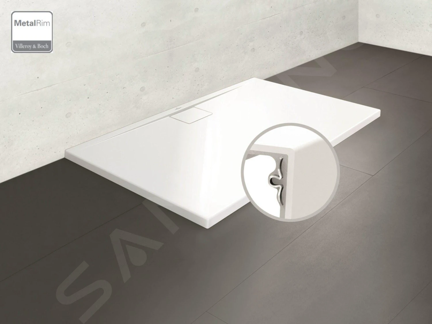 Villeroy & Boch Architectura MetalRim - Douchebak, 800x800 Mm, Alpine Wit UDA8080ARA148V-01 - Afbeelding 4
