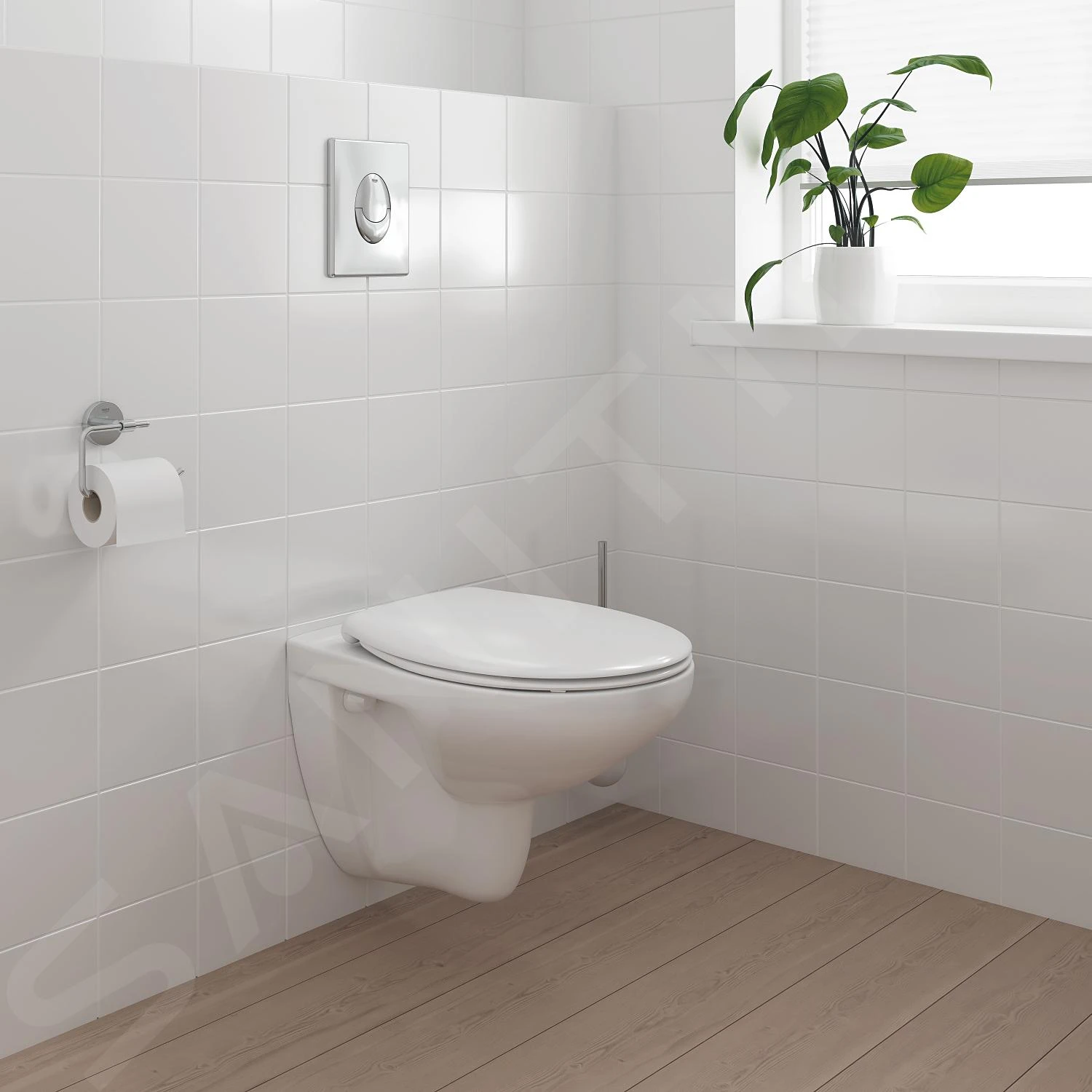 Grohe Solido - Toiletset Met Inbouwtoilet, Hangtoilet En Wc Bril Bau Ceramic, Softclose, Bedieningspaneel Skate Air, Chroom/wit 39888000 - Afbeelding 12